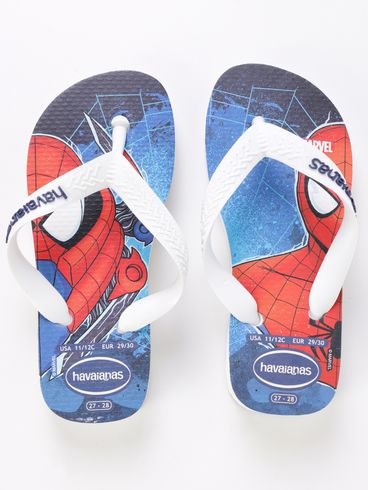 Chinelo Havaianas Infatil Para Menino - BRANCO/AZUL/VERMELHO