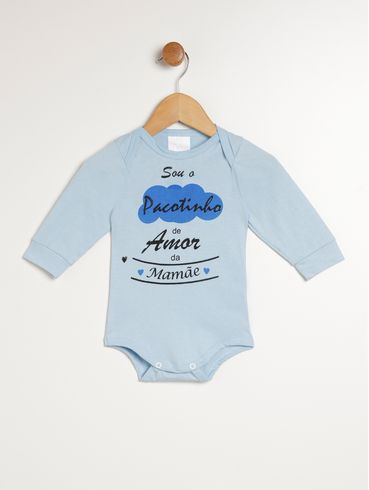 Body Infantil Para Bebê - Azul Claro