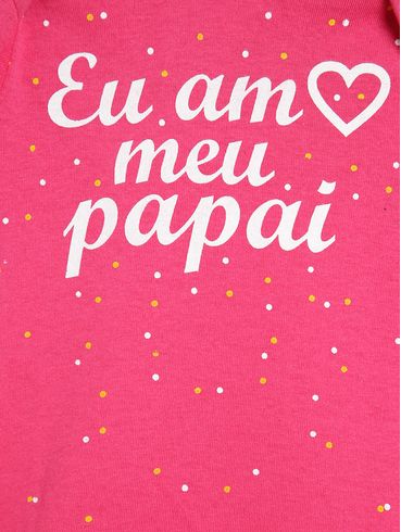 Body Manga Longa Infantil Para Bebê- Rosa Pink