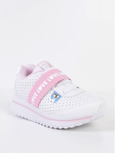 Tênis Juvenil Para Menina - BRANCO/ROSA CLARO