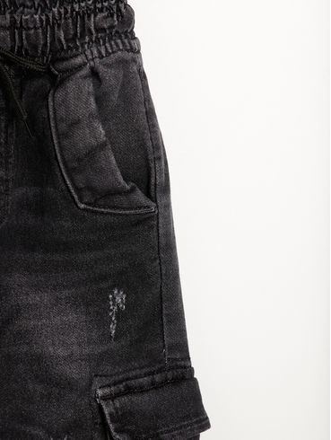 Calça Jeans Jogger Infantil Para Menino - PRETO