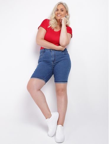 Blusa Manga Curta Autentique Plus Size Feminina Vermelho