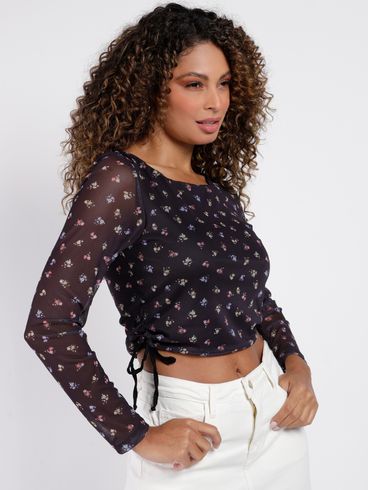 Blusa Manga Longa Autentique Feminina PRETO