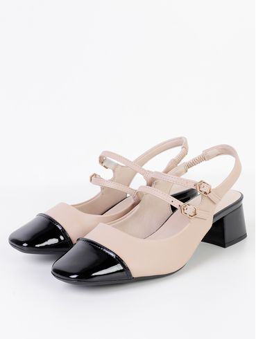 Sapato Slingback Bebecê Feminino NUDE/PRETO