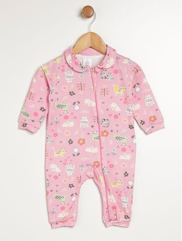 Macacão Infantil Para Bebê- ROSA