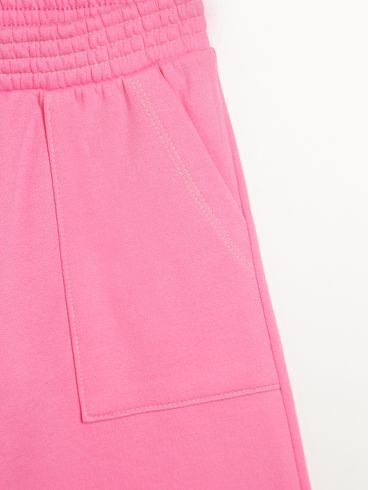 Calça Moletom Wide Leg Infantil Para Menina - ROSA