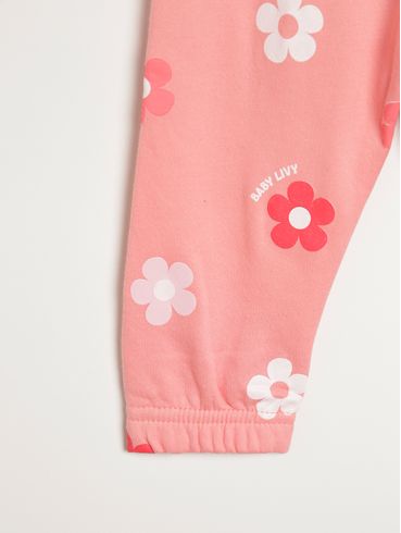 Calça Jogger Infantil Para Bebê- CORAL