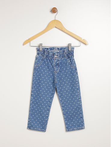 Calça Jeans Clochard Flik Infantil Para Menina - AZUL