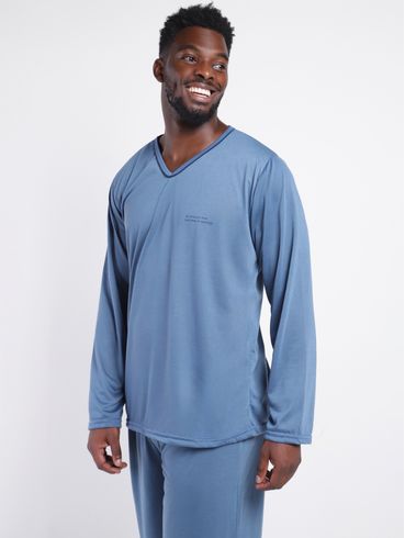 Pijama Longo Masculino AZUL