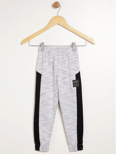 Calça Moletom Jogger Infantil Para Menino - MESCLA ESCURO