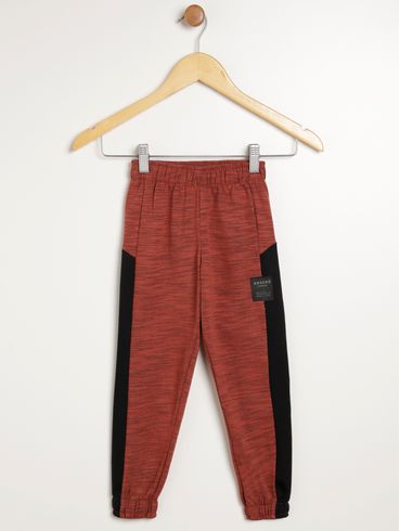 Calça Moletom Jogger Infantil Para Menino - TELHA