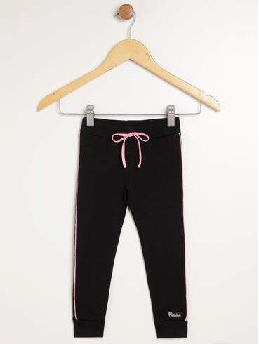 Calça Molecotton Infantil Para Menina - PRETO