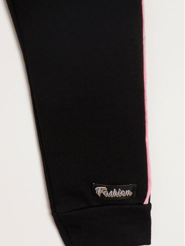 Calça Molecotton Infantil Para Menina - PRETO