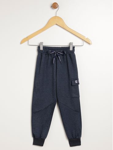 Calça Moletom Infantil Para Menino - AZUL