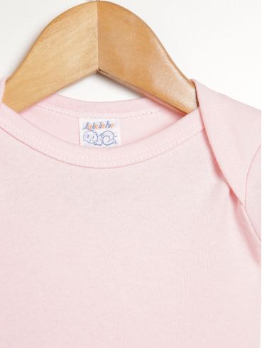 Body Infantil Para Bebê- Rosa