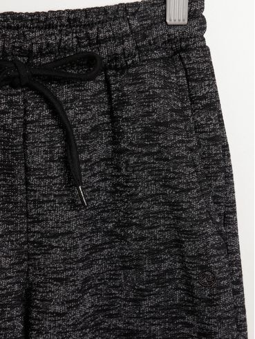 Calça Moletom Jogger Juvenil Para Menino - PRETO