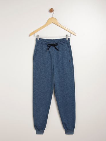 Calça Moletom Jogger Juvenil Para Menino - AZUL