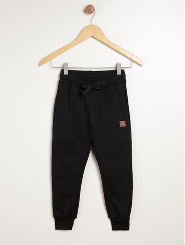 Calça Moletom Infantil Para Menino - PRETO