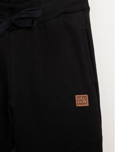 Calça Moletom Infantil Para Menino - PRETO