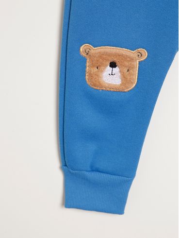 Calça Moletom Infantil Para Bebê - AZUL