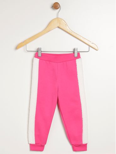 Calça Moletom Infantil Para Menina - PINK