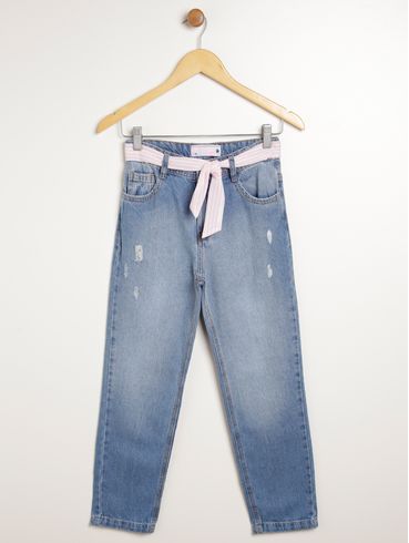 Calça Jeans Mom Vels Juvenil Para Menina - AZUL