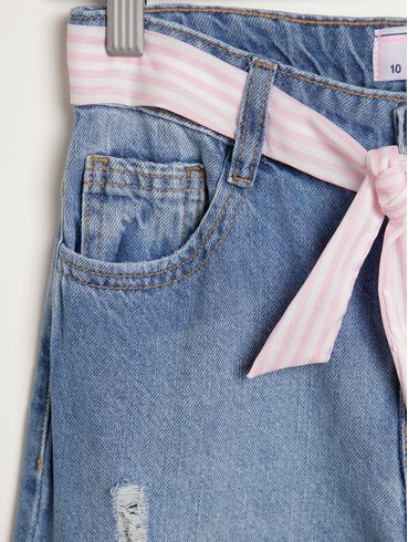 Calça Jeans Mom Vels Juvenil Para Menina - AZUL