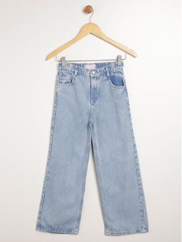 Calça Jeans Wide Leg Vels Juvenil Para Menina - AZUL