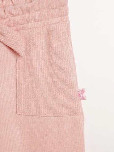 Calça de Tricot Clochard Infantil Para Menina - ROSA