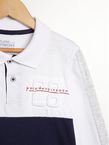 Polo Infantil Para Menino - BRANCO