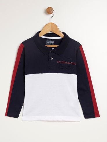 Polo Infantil Para Menino - MARINHO