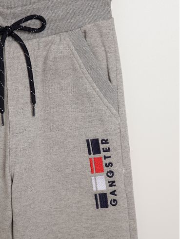 Calça Moletom Jogger Juvenil Para Menino - MESCLA