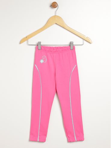 Calça Moletom Jogger Infantil Para Menina - PINK