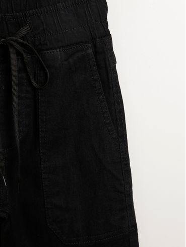 Calça Sarja Jogger Juvenil Para Menino - PRETO