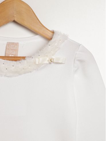 Body Infantil Para Menina - OFF WHITE