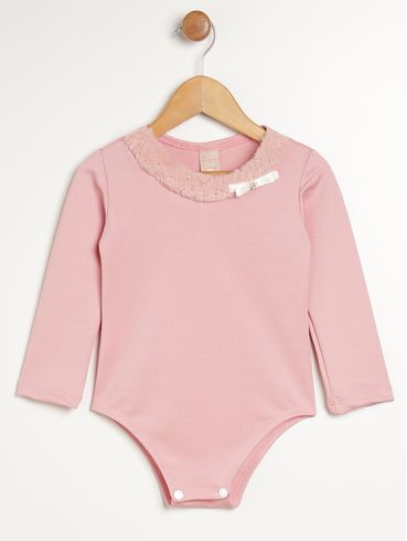 Body Infantil Para Menina - ROSA