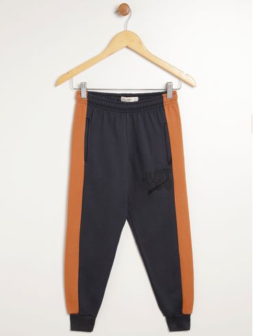 Calça Jogger Moletom Juvenil Para Menino - CHUMBO