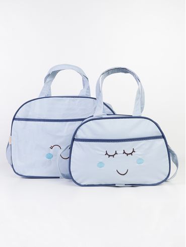 Kit com 02 Bolsas Maternidade Infantil - AZUL CLARO