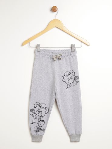 Calça Moletinho Jogger Infantil Para Menino - MESCLA