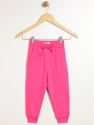 Calça Moletom Infantil Para Menina - PINK