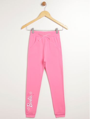 Calça Moletom Infantil Para Menina - ROSA