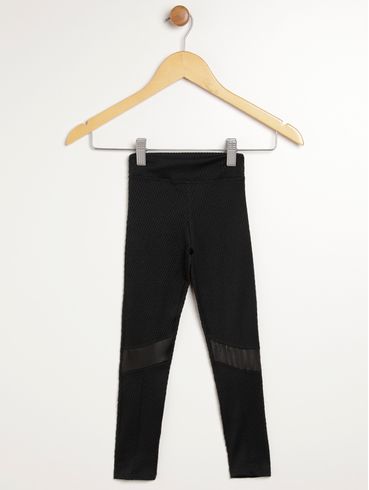 Calça Legging Infantil Para Menina - PRETO