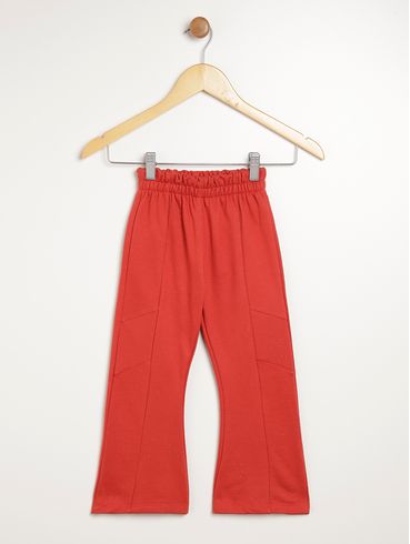 Calça Wide Leg Infantil Para Menina - TELHA