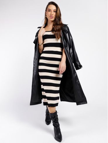 Conjunto com Saia Eagle Rock Feminino OFF WHITE/PRETO