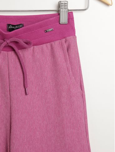 Calça Moletom Wide Leg Juvenil Para Menina - ROXO