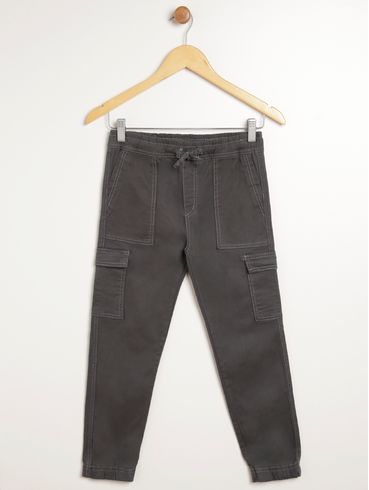 Calça Sarja Jogger Juvenil Para Menino - CHUMBO