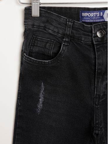 Calça Jeans Juvenil Para Menino - PRETO