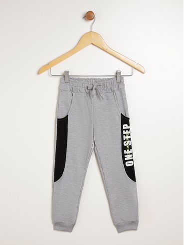 Calça Moletinho Jogger Infantil Para Menino - MESCLA