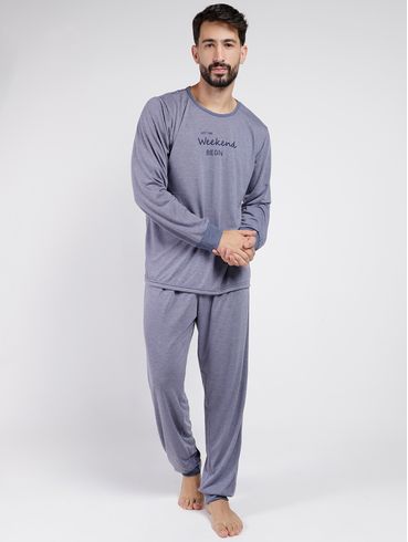 Pijama Longo Masculino AZUL