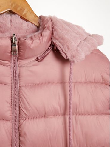 Jaqueta Parka Dupla Face Plus Size Feminina ROSA
